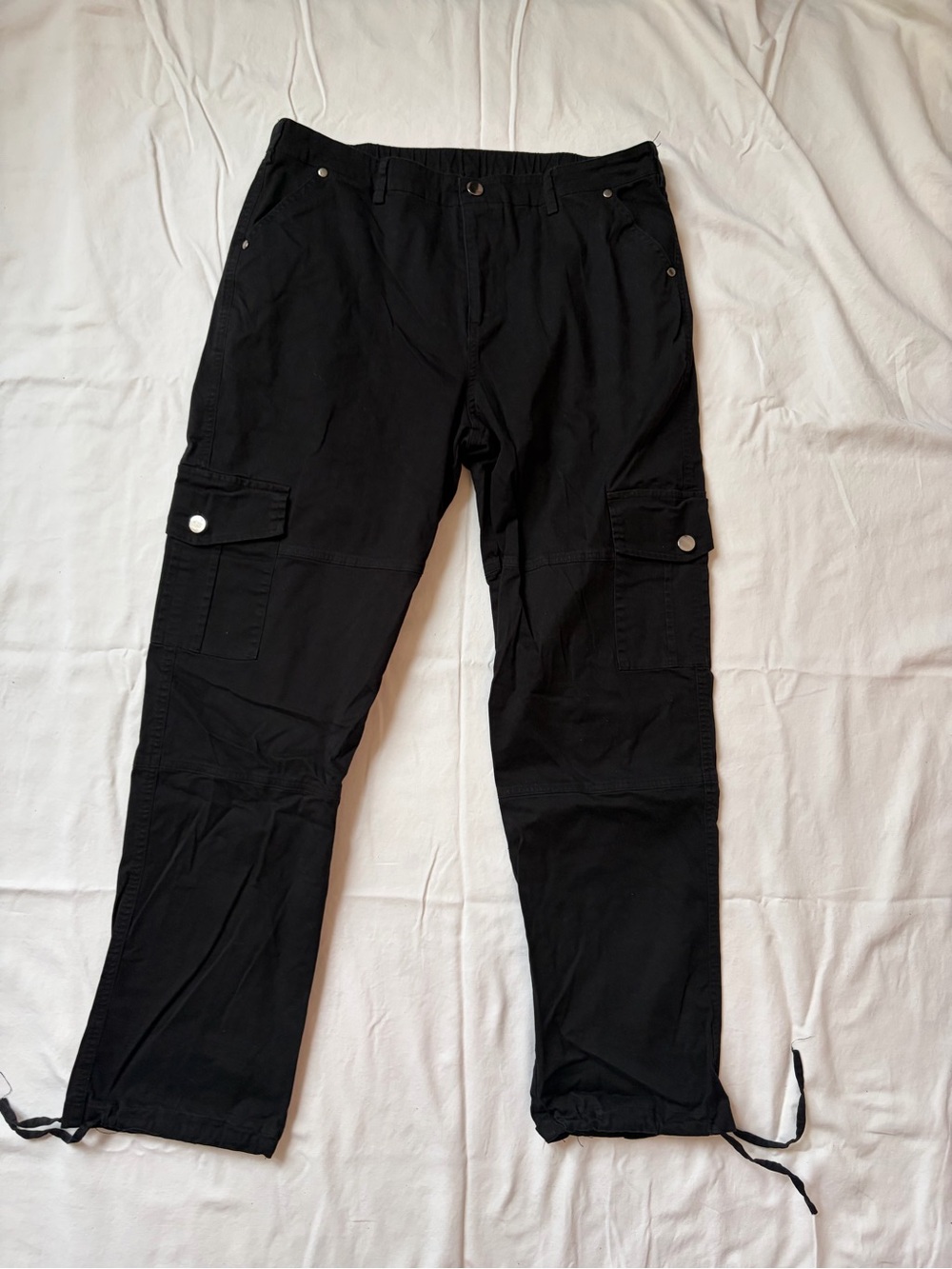 Women's Black Cargo Pants with Utility Pockets